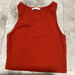 Sleeveless Red Top